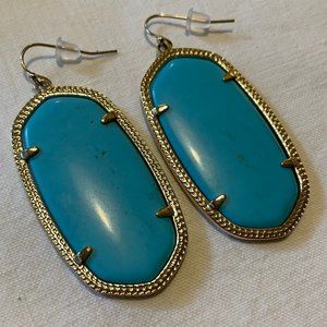 Kendra Scott Danielle Gold Drop Earrings in Turquoise